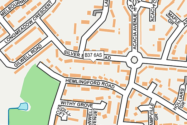 B37 6AS map - OS OpenMap – Local (Ordnance Survey)