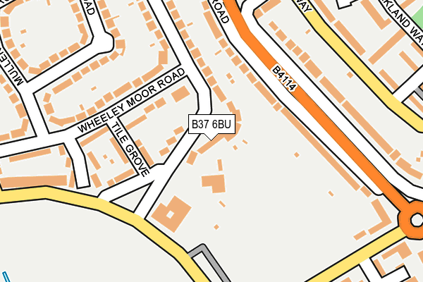 B37 6BU map - OS OpenMap – Local (Ordnance Survey)
