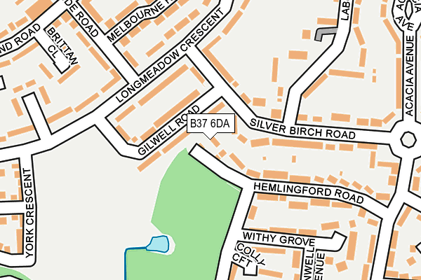 B37 6DA map - OS OpenMap – Local (Ordnance Survey)
