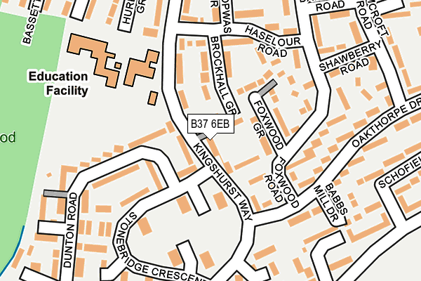 B37 6EB map - OS OpenMap – Local (Ordnance Survey)