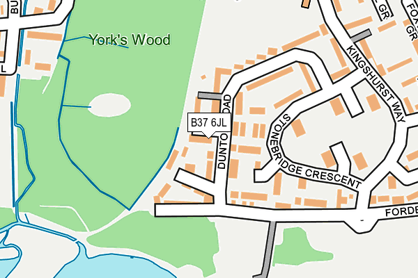 B37 6JL map - OS OpenMap – Local (Ordnance Survey)