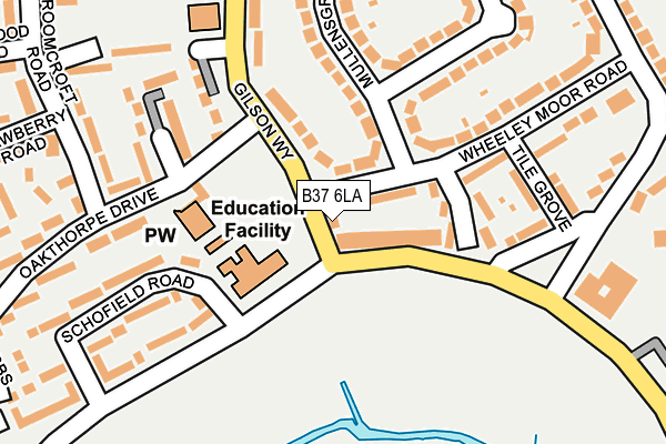 B37 6LA map - OS OpenMap – Local (Ordnance Survey)