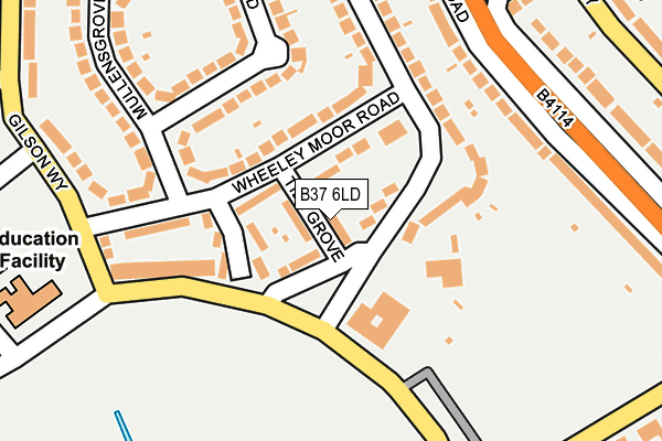 B37 6LD map - OS OpenMap – Local (Ordnance Survey)