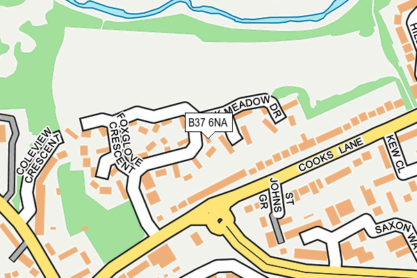 B37 6NA map - OS OpenMap – Local (Ordnance Survey)