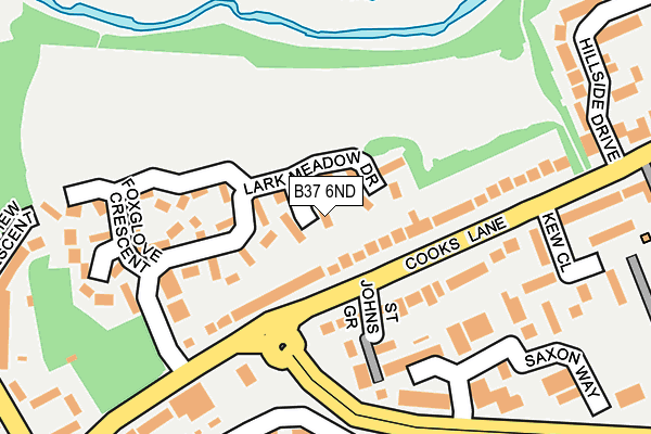 B37 6ND map - OS OpenMap – Local (Ordnance Survey)