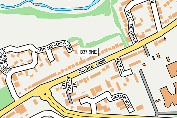 B37 6NE map - OS OpenMap – Local (Ordnance Survey)