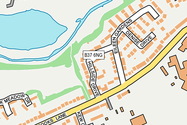 B37 6NG map - OS OpenMap – Local (Ordnance Survey)