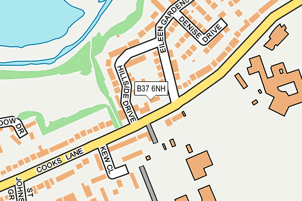 B37 6NH map - OS OpenMap – Local (Ordnance Survey)