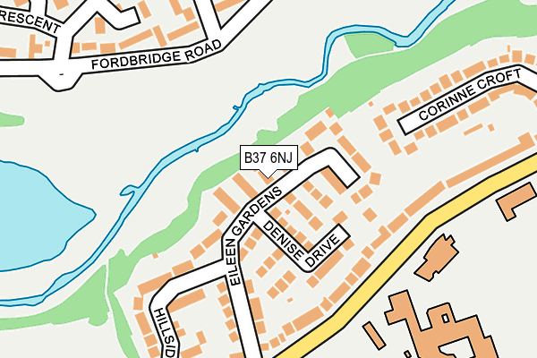 B37 6NJ map - OS OpenMap – Local (Ordnance Survey)