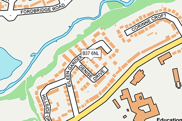 B37 6NL map - OS OpenMap – Local (Ordnance Survey)