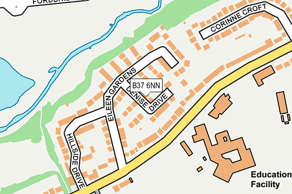 B37 6NN map - OS OpenMap – Local (Ordnance Survey)