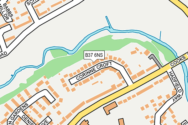 B37 6NS map - OS OpenMap – Local (Ordnance Survey)
