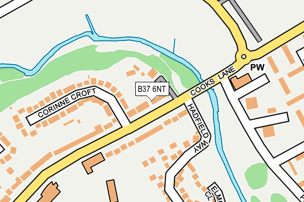 B37 6NT map - OS OpenMap – Local (Ordnance Survey)