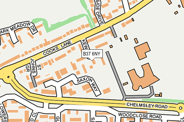 B37 6NY map - OS OpenMap – Local (Ordnance Survey)
