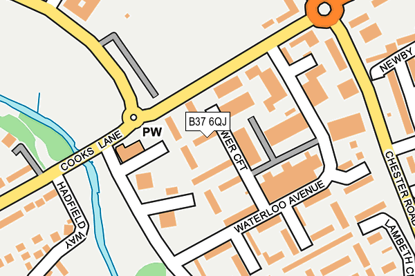 B37 6QJ map - OS OpenMap – Local (Ordnance Survey)
