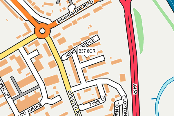 B37 6QR map - OS OpenMap – Local (Ordnance Survey)