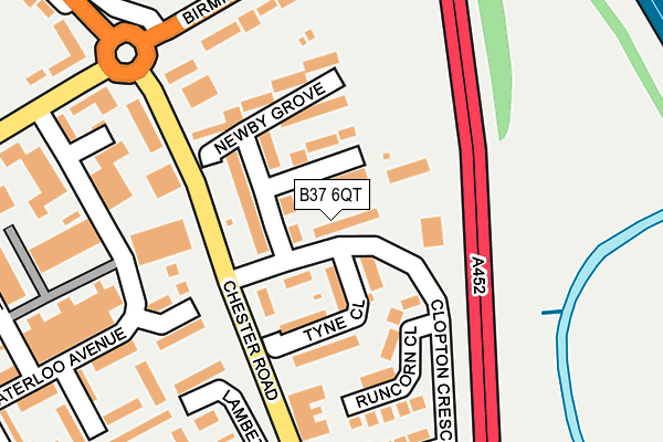 B37 6QT map - OS OpenMap – Local (Ordnance Survey)