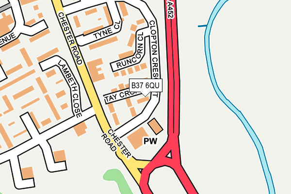 B37 6QU map - OS OpenMap – Local (Ordnance Survey)