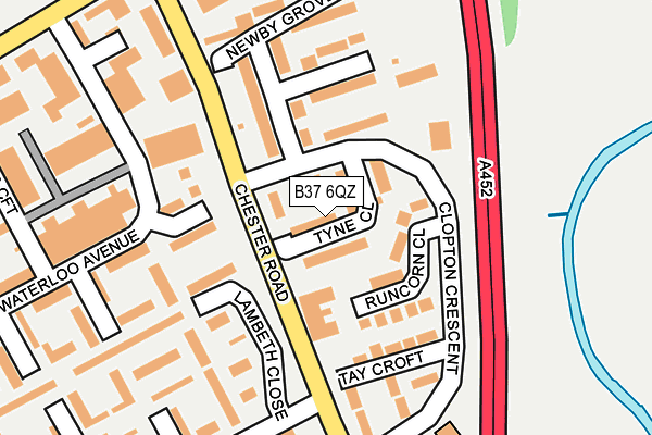 B37 6QZ map - OS OpenMap – Local (Ordnance Survey)