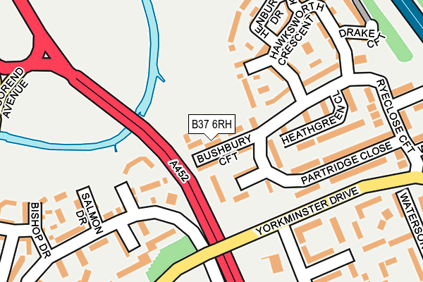 B37 6RH map - OS OpenMap – Local (Ordnance Survey)