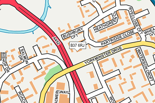B37 6RJ map - OS OpenMap – Local (Ordnance Survey)