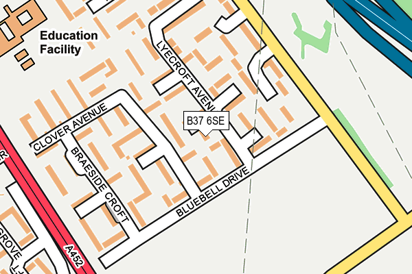 B37 6SE map - OS OpenMap – Local (Ordnance Survey)