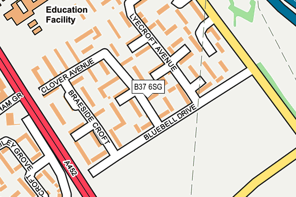 B37 6SG map - OS OpenMap – Local (Ordnance Survey)