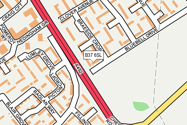 B37 6SL map - OS OpenMap – Local (Ordnance Survey)