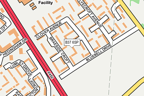 B37 6SP map - OS OpenMap – Local (Ordnance Survey)