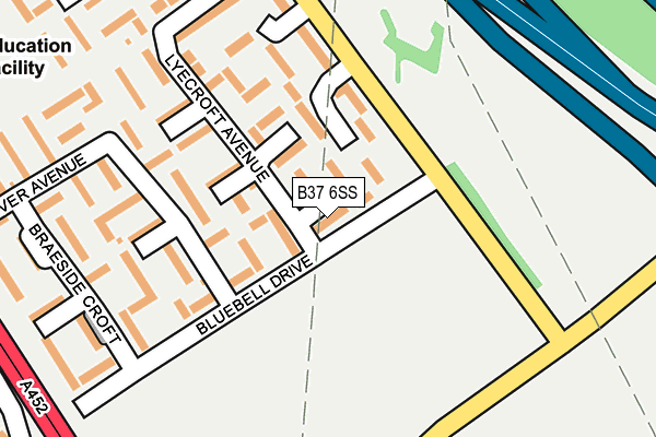 B37 6SS map - OS OpenMap – Local (Ordnance Survey)