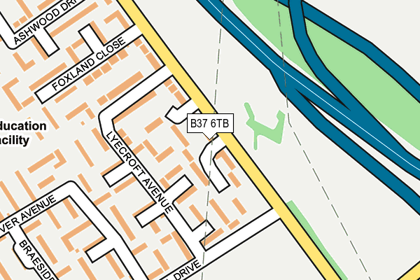 B37 6TB map - OS OpenMap – Local (Ordnance Survey)