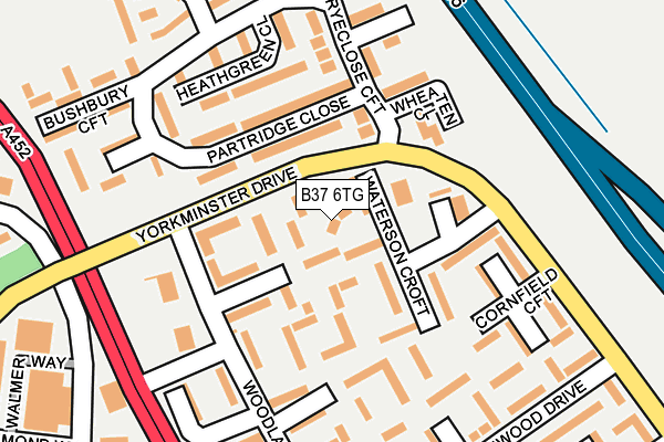 B37 6TG map - OS OpenMap – Local (Ordnance Survey)