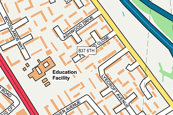 B37 6TH map - OS OpenMap – Local (Ordnance Survey)