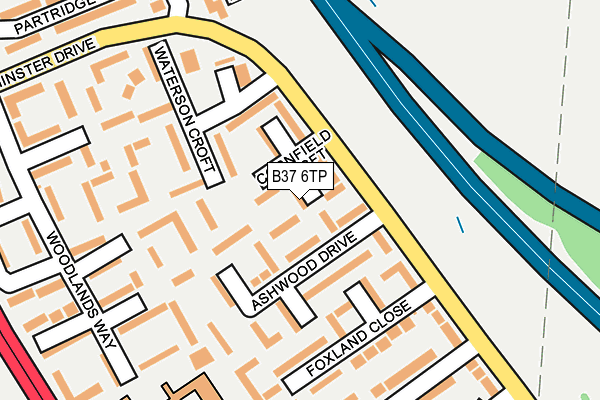 B37 6TP map - OS OpenMap – Local (Ordnance Survey)