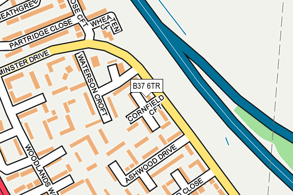B37 6TR map - OS OpenMap – Local (Ordnance Survey)