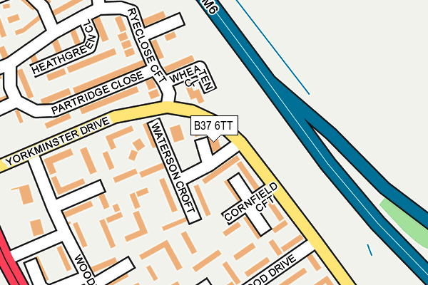 B37 6TT map - OS OpenMap – Local (Ordnance Survey)