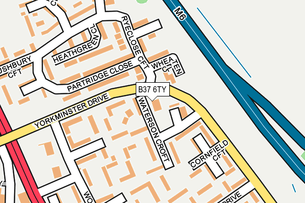 B37 6TY map - OS OpenMap – Local (Ordnance Survey)