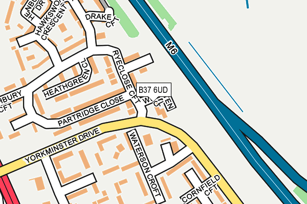 B37 6UD map - OS OpenMap – Local (Ordnance Survey)