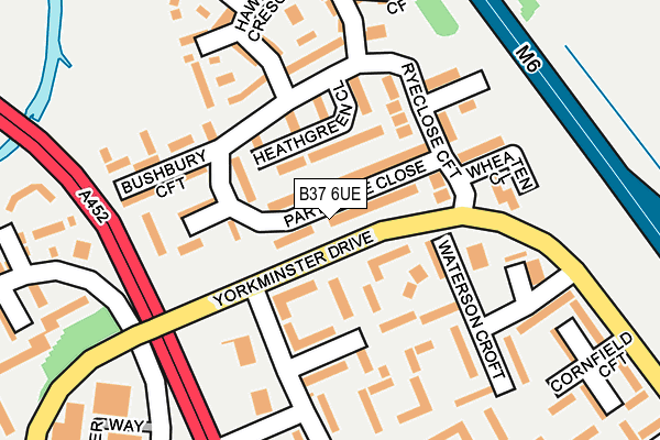 B37 6UE map - OS OpenMap – Local (Ordnance Survey)