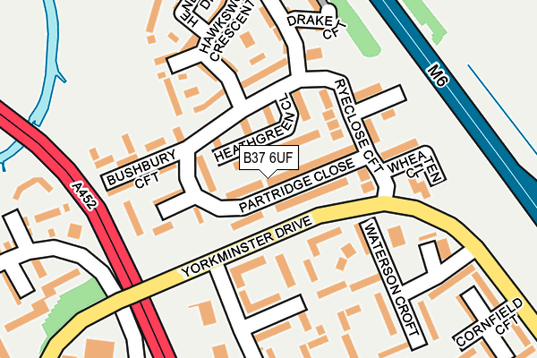 B37 6UF map - OS OpenMap – Local (Ordnance Survey)