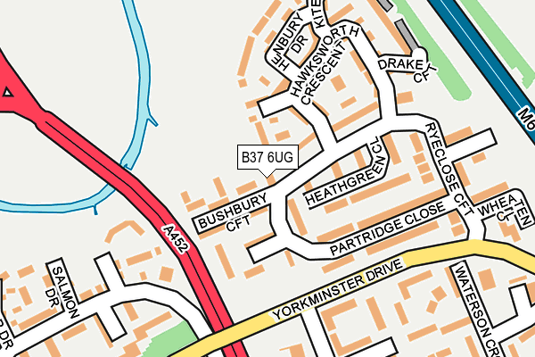 B37 6UG map - OS OpenMap – Local (Ordnance Survey)