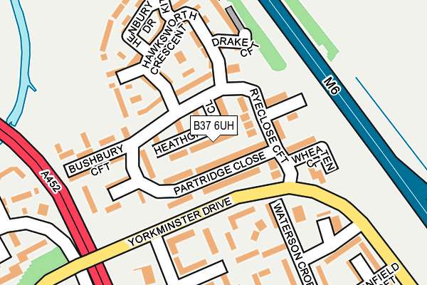 B37 6UH map - OS OpenMap – Local (Ordnance Survey)