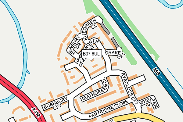 B37 6UL map - OS OpenMap – Local (Ordnance Survey)