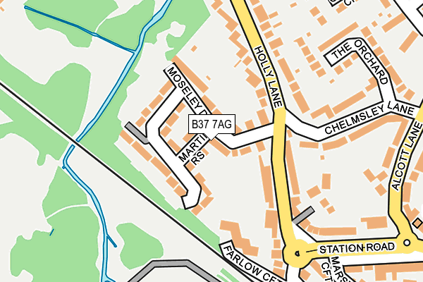 B37 7AG map - OS OpenMap – Local (Ordnance Survey)
