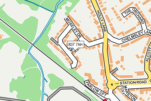 B37 7AH map - OS OpenMap – Local (Ordnance Survey)