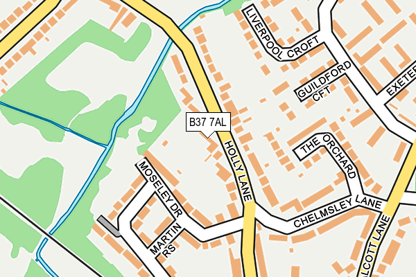 B37 7AL map - OS OpenMap – Local (Ordnance Survey)