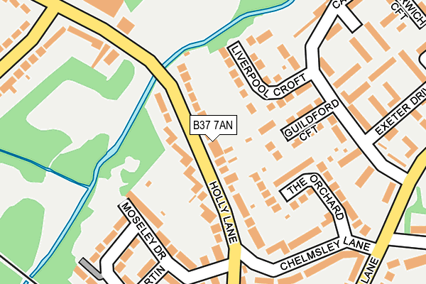 B37 7AN map - OS OpenMap – Local (Ordnance Survey)