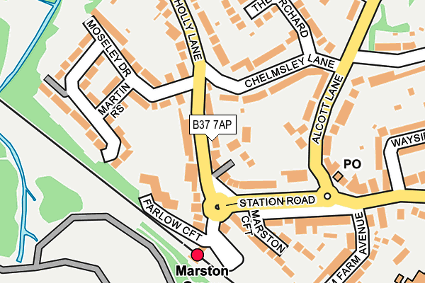 B37 7AP map - OS OpenMap – Local (Ordnance Survey)