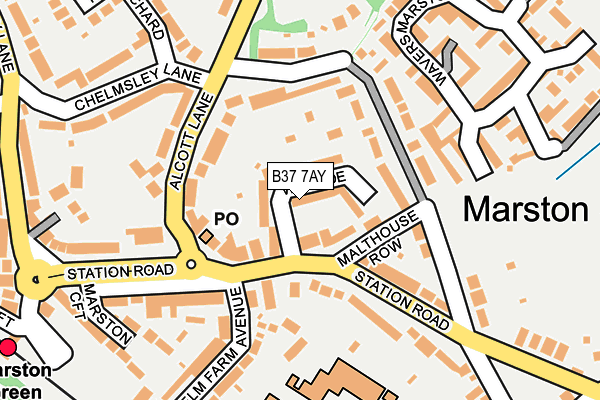 B37 7AY map - OS OpenMap – Local (Ordnance Survey)