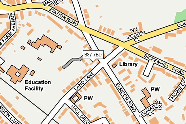 B37 7BD map - OS OpenMap – Local (Ordnance Survey)